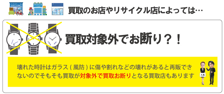 ガラス(風防)割れオーデマピゲ買取不可