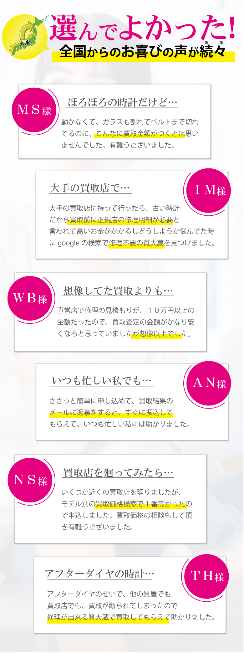 クリスチャンディオール時計宅配買取口コミ